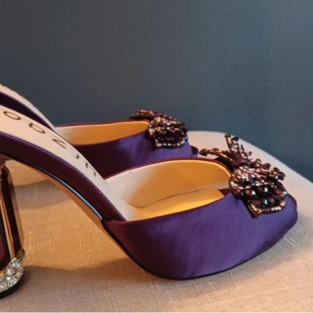 Good Lad Purple Embellished Heels